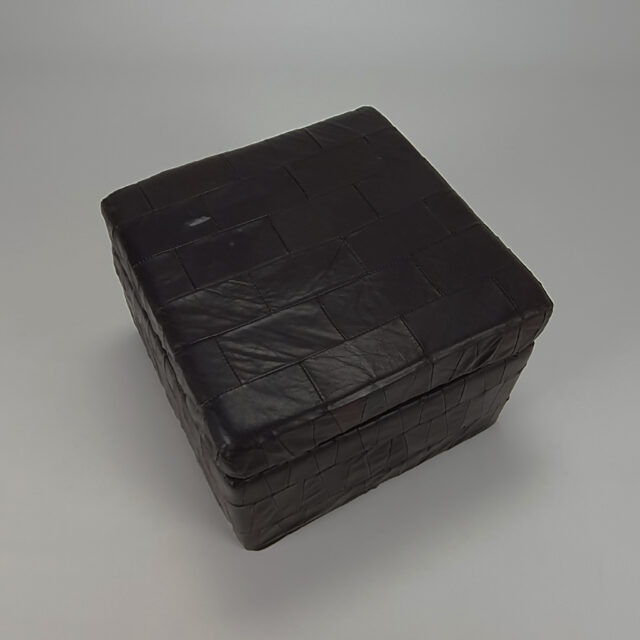 De Sede leather patchwork storage pouf 1970
