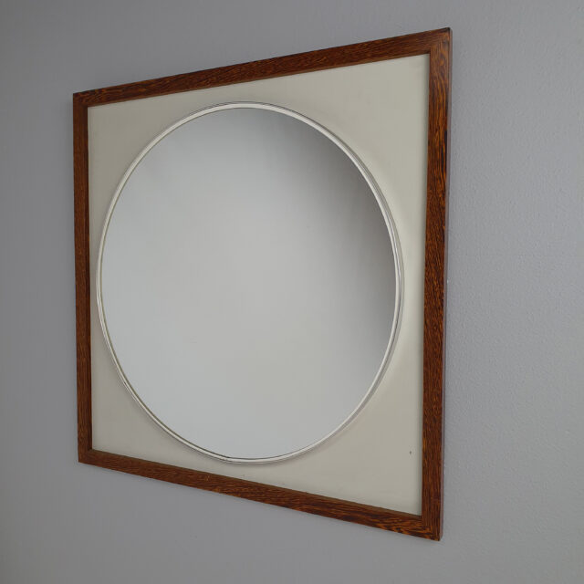 Mid Century Dutch Design Wenge Mirror, 1960s