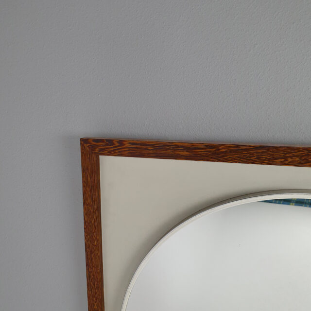 Mid Century Dutch Design Wenge Mirror, 1960s