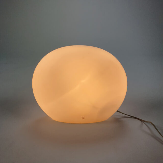 White Opaline Glass Table Lamp by Peill & Putzler, 1970s