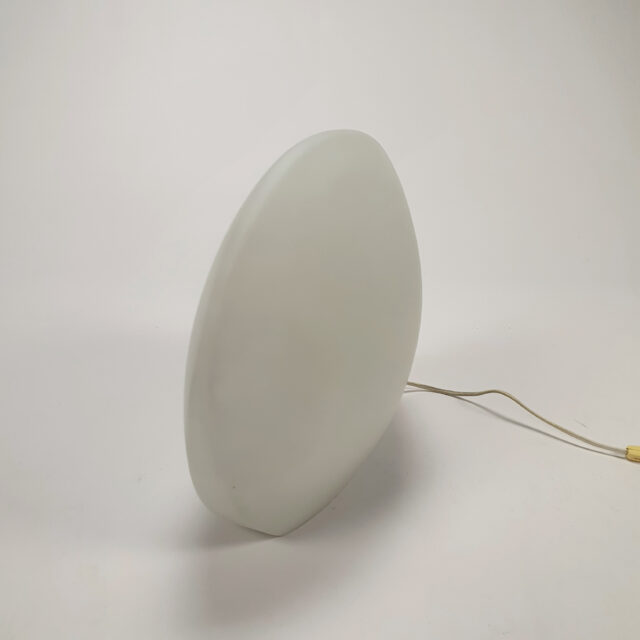 White Opaline Glass Table Lamp by Peill & Putzler, 1970s