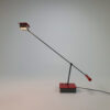 Black and Red Samurai Table Lamp Sigheaki Asahara for Stilnovo, 1980s