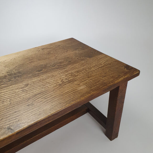 Mid Century Modernist Solid Oak Dining Table, 1960's