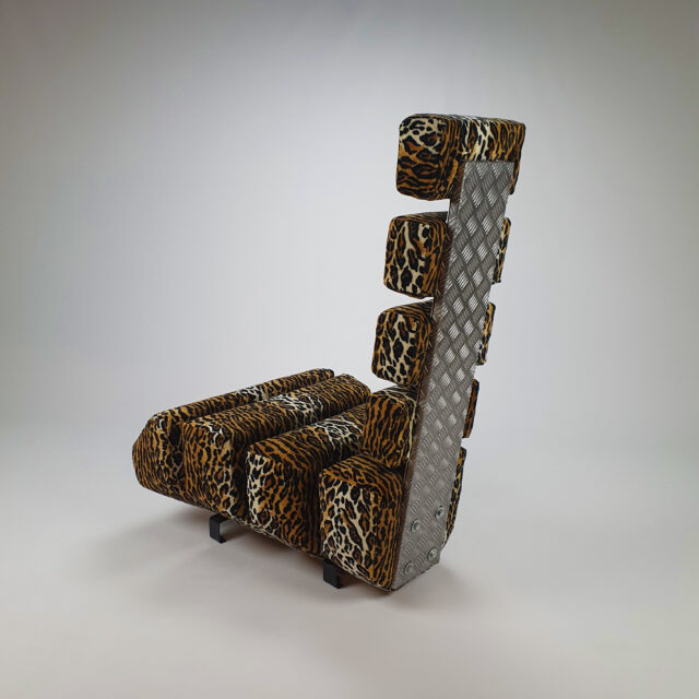 Cutsom Made Panther Print Chair, 1990