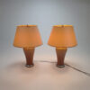 Set of 2 Old Rose porcelain table lamps by Giulia Mangani, 1990s