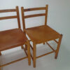 Set of 6 Mid Century Pine and Leather Dining Chairs by Ate van Apeldoorn, 1960s