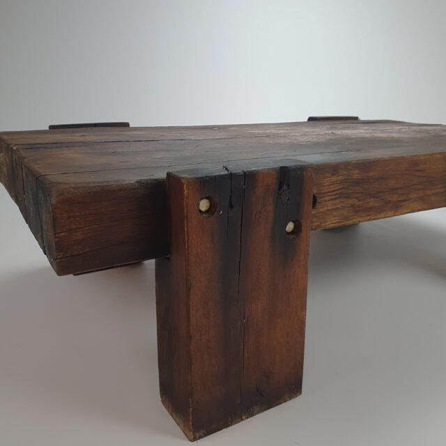 Mid Century Oak Brutalist Coffee table, 1960s