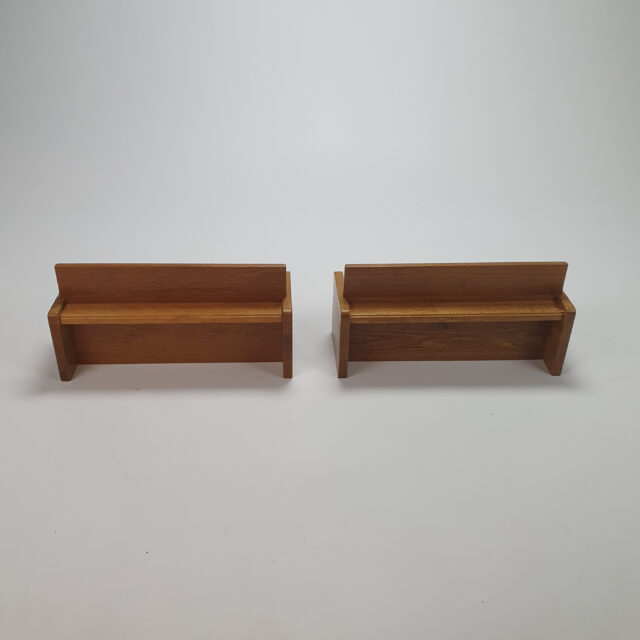 Set of 2 Oak Modernist Wall Shelfs, 1960s