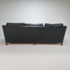 Mid Century Black Leather Scandinavian 3 seats Sofa, 1950