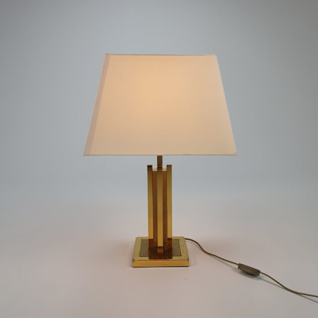24kt Gold-plated table lamp, 1970s