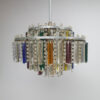 Mid Century Murano and Crystal Glass Chandelier, 1960's