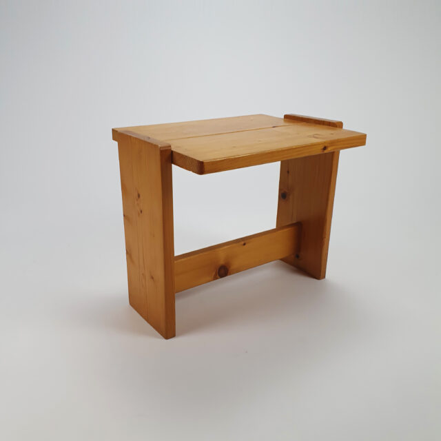 Maison Regain Pine stool or sidetable, 1970