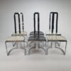 Set of 6 Postmodern Chrome Plated Dining Chairs, 1970s