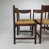 Set of 6 Mid Century Massive Wenge Dining Chairs, 1960s