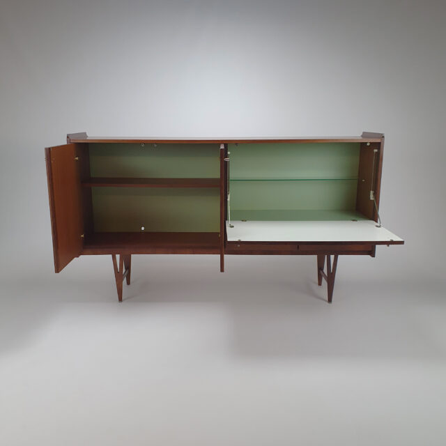 Mid Century Swedish Design Palissander Highboard, 1960s