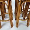 Set of 6 Vintage Bamboo Barstools, 1960s
