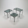 Chrome and Smoked glass Nesting Tables, 1970s