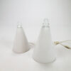 Set of 2 Ilu design Opaline Glass Teepee lamps, 1980s