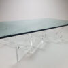 Custom Made Lucite and Glass Coffee Table by Hemcé Nice, France, 1970s