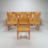 Set of 8 Birchwood dining chairs, 1980s