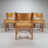 Set of 8 Birchwood dining chairs, 1980s