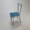 Mid Century Blue Lacquered Wire Chair, 1950s