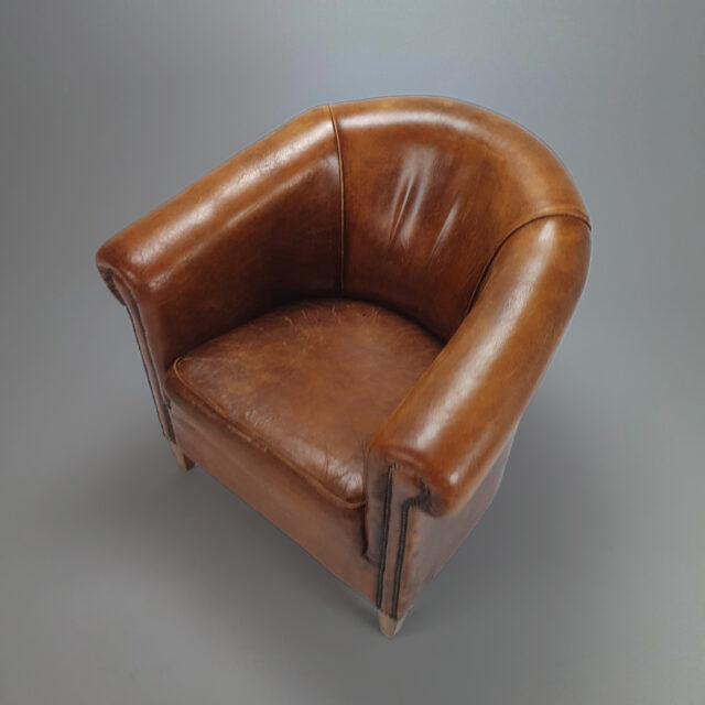 vintage leather club chair
