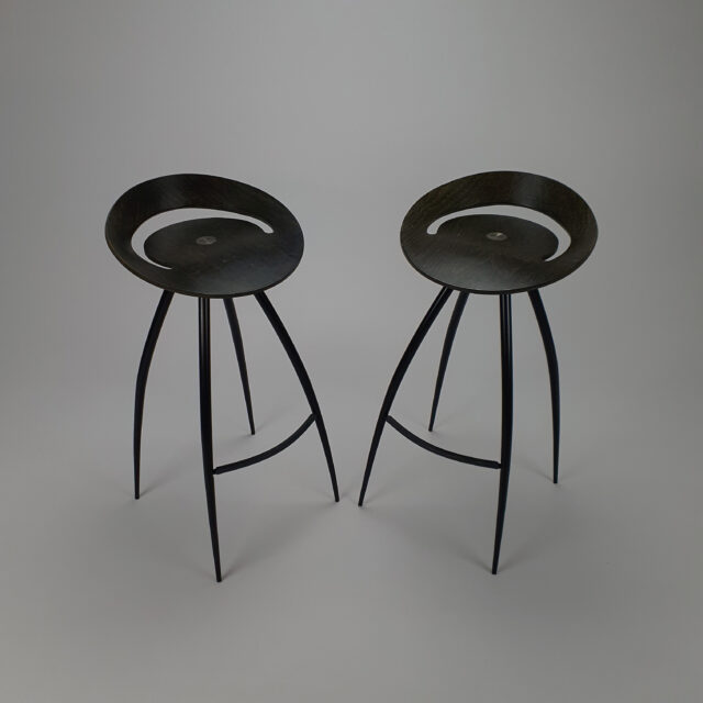 Set of 2 Lyra stools, Italy, 1990s