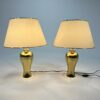 Set of 2 Hollywood Regency Massive Brass Table Lamps, 1970s
