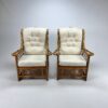 Set of Two Faux Bamboo Lounge Chairs, 1960s