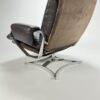 Scandinavian Chrome and Leather Lounge Chair, 1960s