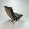Scandinavian Chrome and Leather Lounge Chair, 1960s