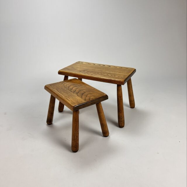 Oak Nesting Tables, 1960s