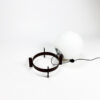 Large Architectural Black and White Opaline Glass Floorlamp, 1960s