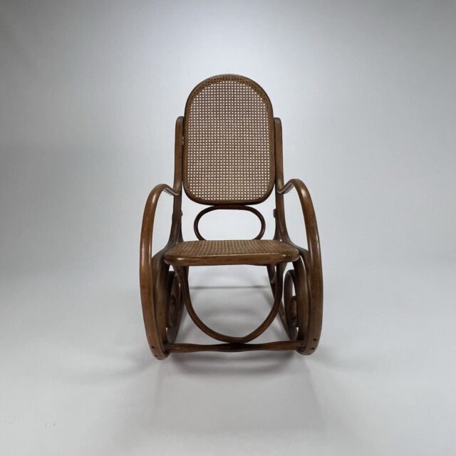 Mid Century Bentwood and Cane Rocking Chair, 1970s