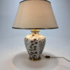 French Hand painted Ceramic Vase lamp, 1970s
