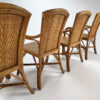 Mid Century Rattan and Bamboo dining chairs, 1960