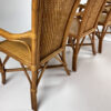 Mid Century Rattan and Bamboo dining chairs, 1960