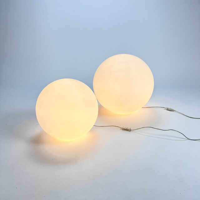 Set of 2 Space Age Stratus Ball Floorlamp by SCE France, 1970s