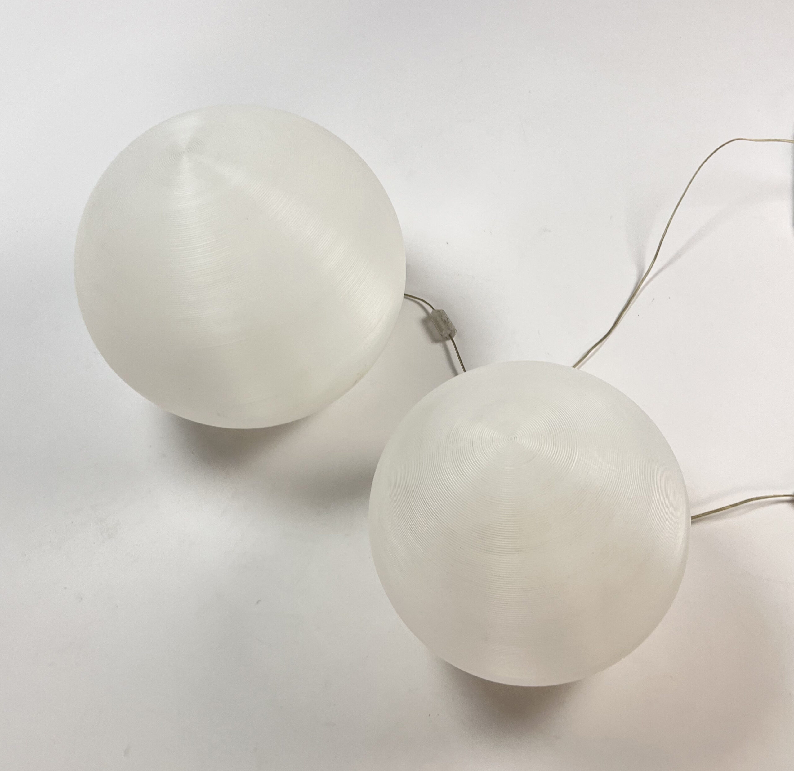 Set of 2 Space Age Stratus Ball Floorlamp by SCE France, 1970s