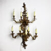 XXL Louis XIV Style Brass Wall lamp 9 arms