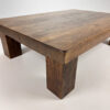 Mid Century XL Low Solid Oak Modernist Coffee Table, 1960s