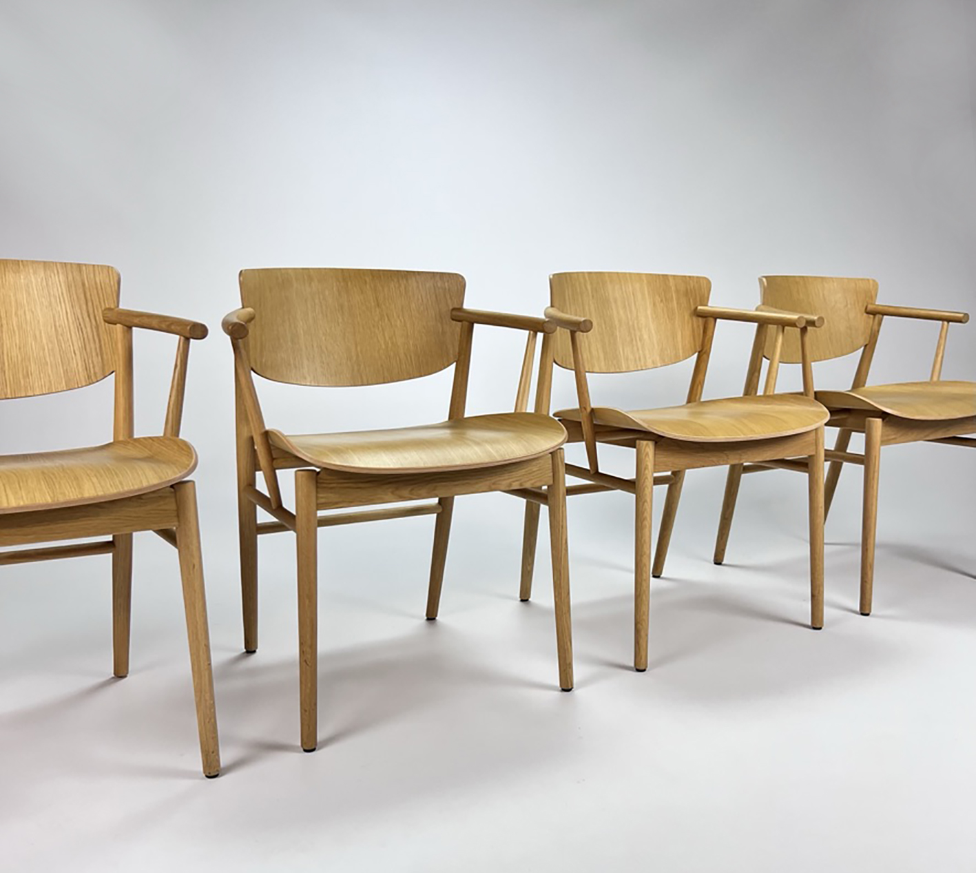 Set of 4 N01 Dining Chairs by Nendo and Fritz Hansen