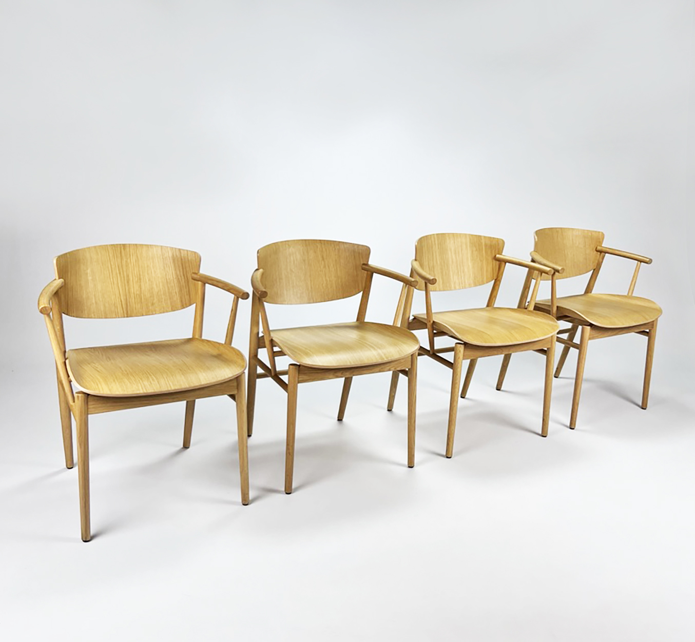 Set of 4 N01 Dining Chairs by Nendo and Fritz Hansen