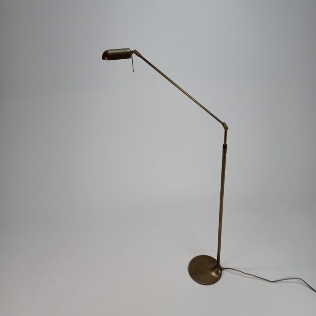 Hollywood Regency Brass and Steel Classical Floorlamp, 1960s