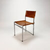 Bauhaus Style Tubular Steel and Cognac Leather Side Chair, 1960s