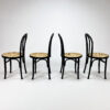 Set of 4 Mid Century Thonet Style Bentwood and Cane dining chairs, 1960s