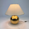 Gold Plated Ceramic Lamp by Bellini Italy, 1970s