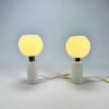 Set of 2 Peil and Putzler Opaline Glass table lamps, 1980s