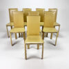 Set of 8 Vintage Neck Leather Design Chairs by De Couro de Brazil